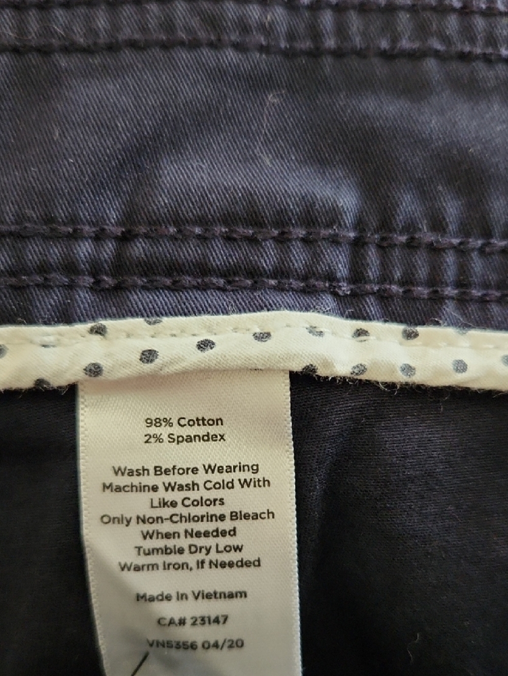 Talbots Navy Straight-Leg Cargo Pants NWT - Picture 6 of 7